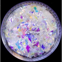 Decor pentru unghii 8g SU40 foite subtiri Alb cu reflexii